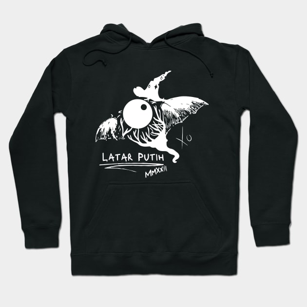 Witch Spooks X Latar Putih (White on Black T-Shirt) Hoodie by Latar Putih